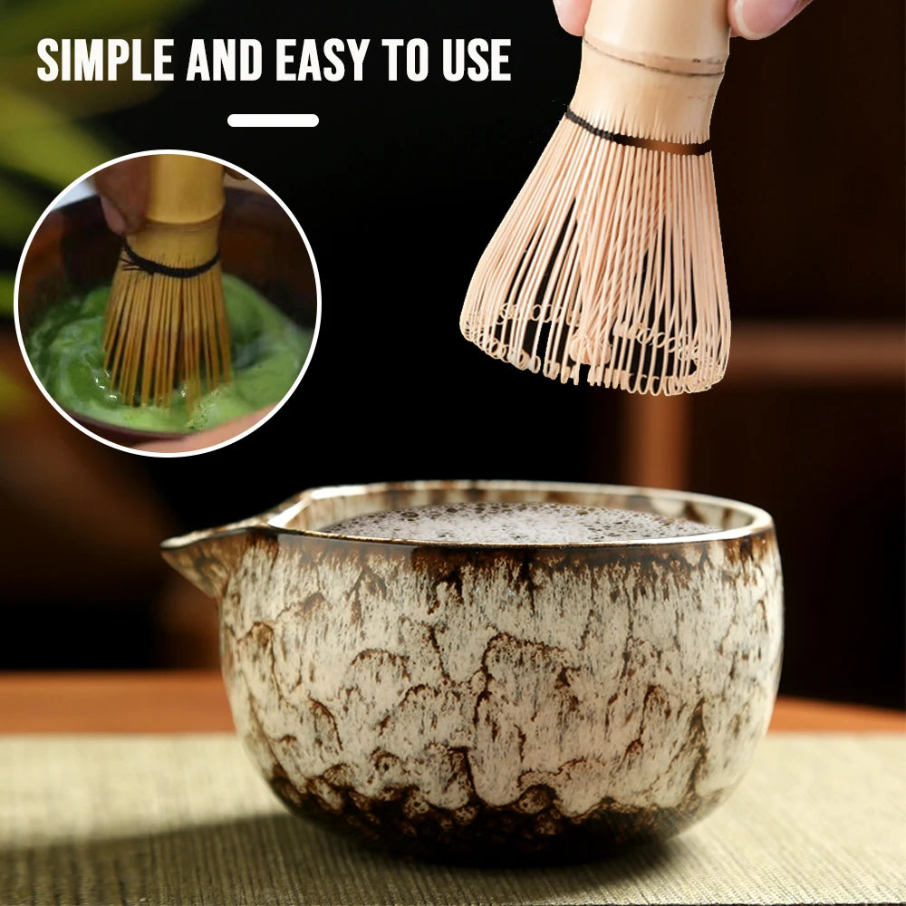 6PCS Japanese Matcha Tea Set – Whisk, Bowl & Accessories for Authentic Tea Rituals
