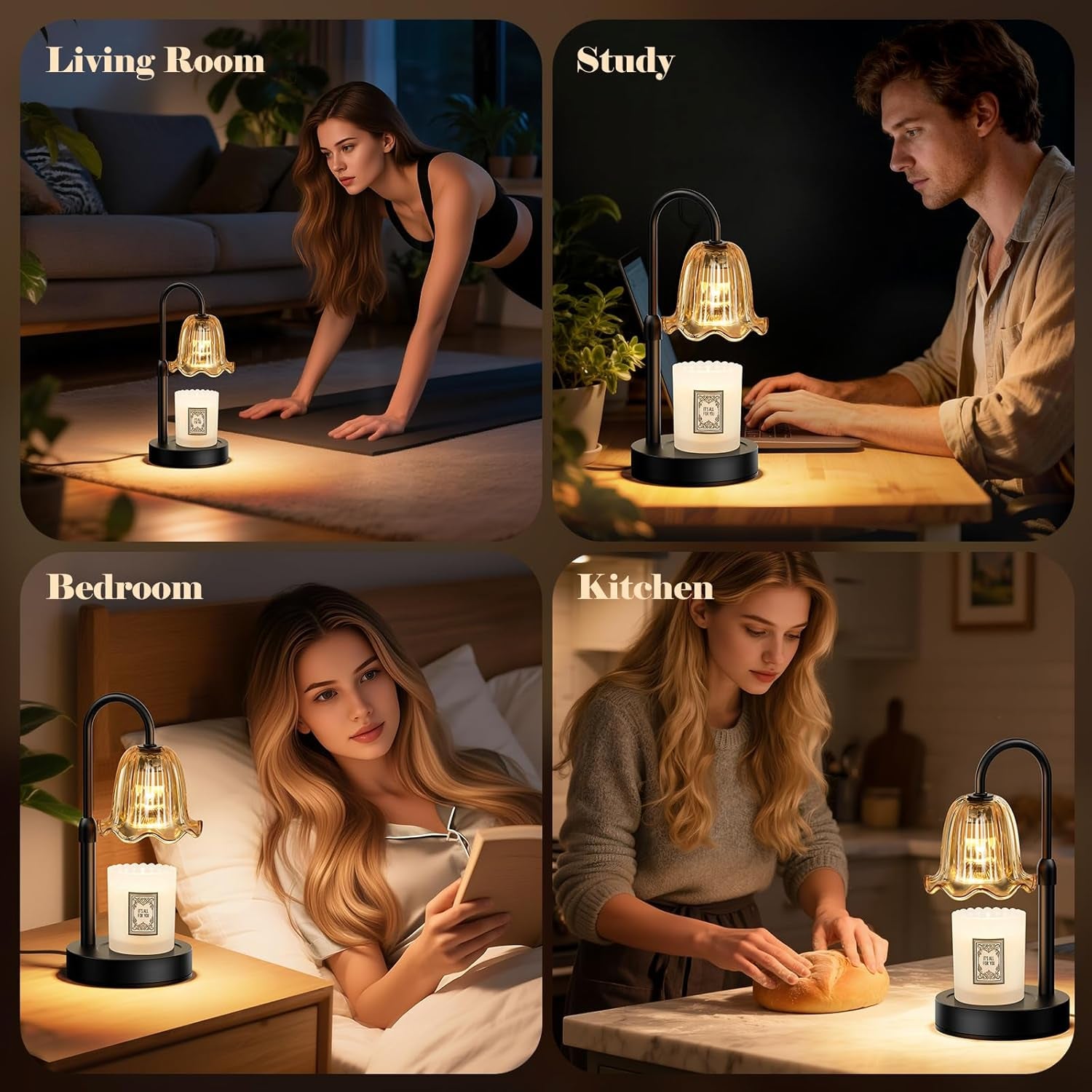 Light Up Your Space! 🎉✨ Dimmable Candle Warmer Lamp with Timer - Perfect Birthday & Housewarming Gift for Moms! 🕯️💖 #HomeDecor #CandleLovers