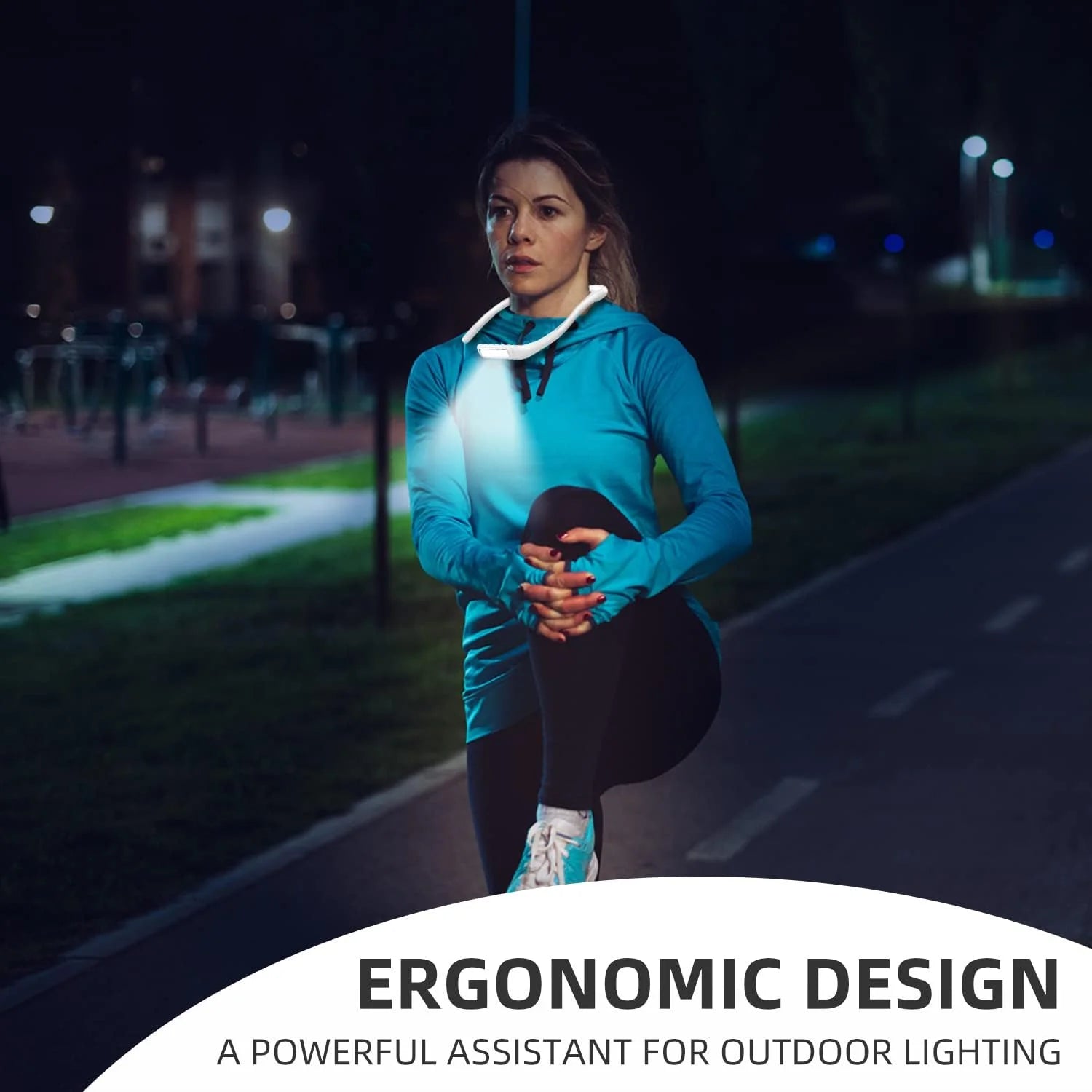 Neck Reading Light, LED Book Light for Reading in Bed, Rechargeable 3 Brightness Levels, Perfect for Reading Camping Repairing, Reading Light for Student, White