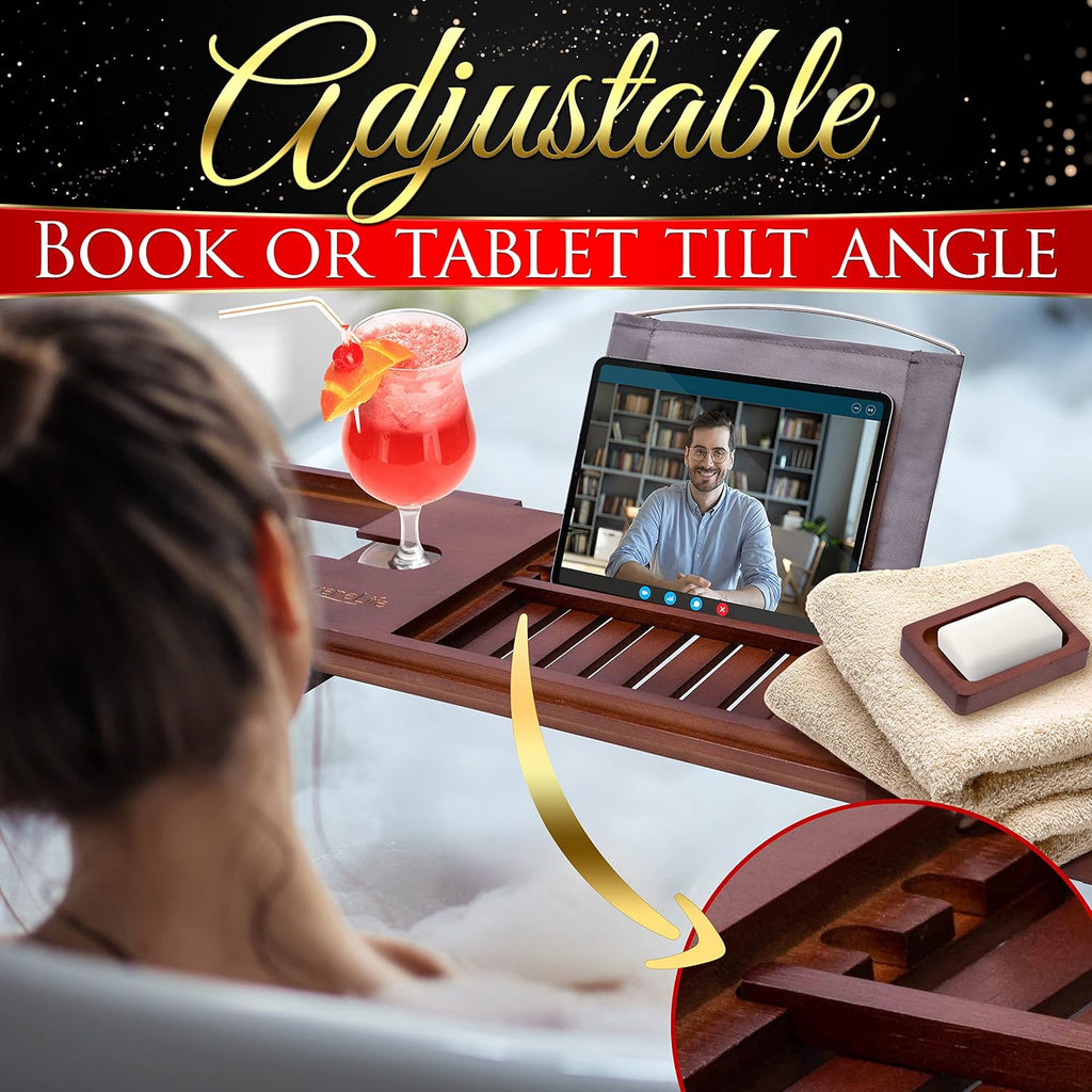 Elevate Your Relaxation:  Premium Expandable Bathtub Tray - Perfect Gift for Moms, Weddings & Anniversaries! 🛁🎁💖