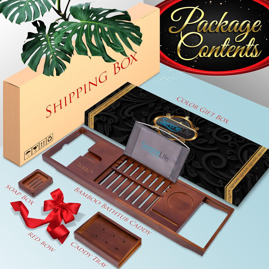 Elevate Your Relaxation:  Premium Expandable Bathtub Tray - Perfect Gift for Moms, Weddings & Anniversaries! 🛁🎁💖