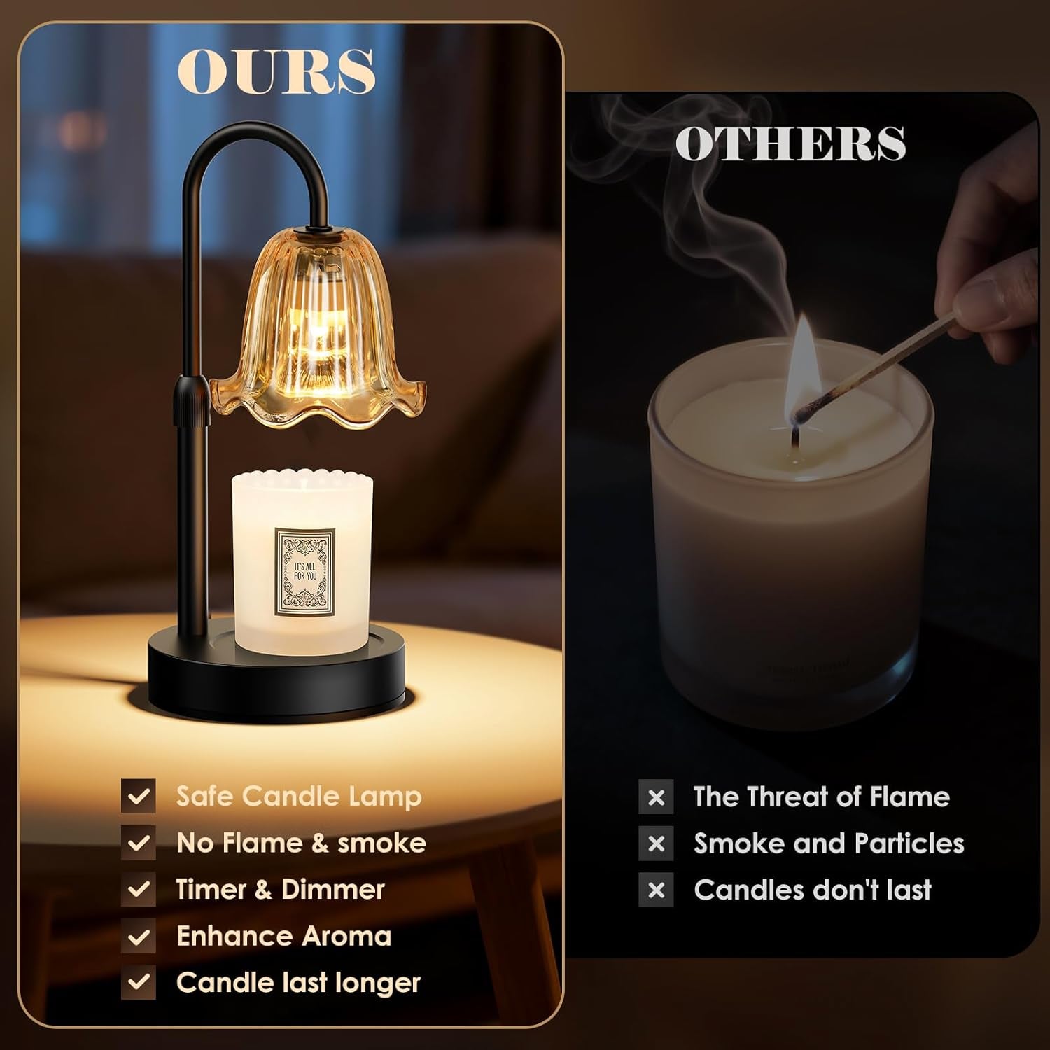 Light Up Your Space! 🎉✨ Dimmable Candle Warmer Lamp with Timer - Perfect Birthday & Housewarming Gift for Moms! 🕯️💖 #HomeDecor #CandleLovers