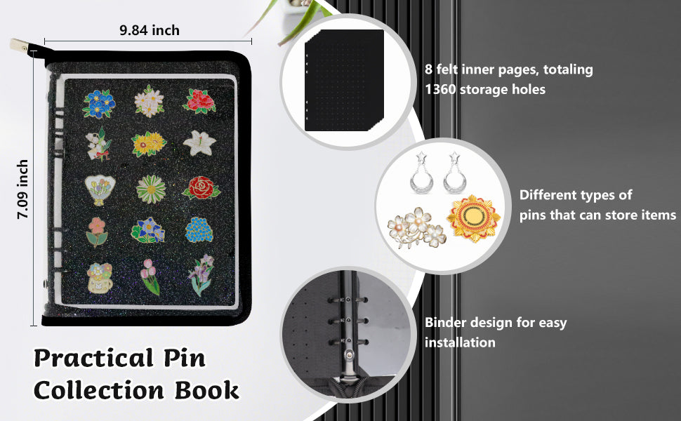Enamel Pin Display Book & Storage Binder