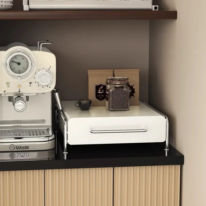 Capsule Coffee Display Rack Storage drawer Bar Ins Wind Table Top Tea Bag Storage Box Coffee Machine Base Drawer Storage Shelves