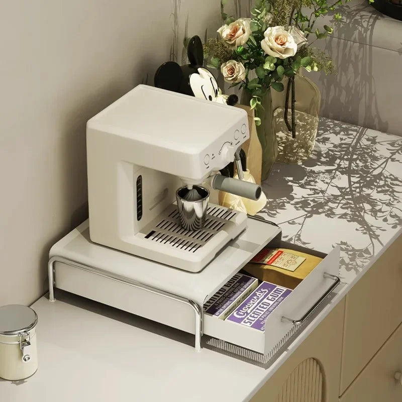 Capsule Coffee Display Rack Storage drawer Bar Ins Wind Table Top Tea Bag Storage Box Coffee Machine Base Drawer Storage Shelves