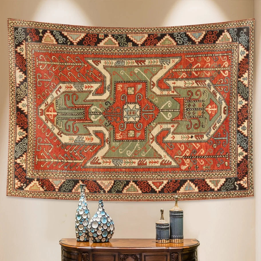 Retro Geometric Mandala Wall Tapestryts yoga mat