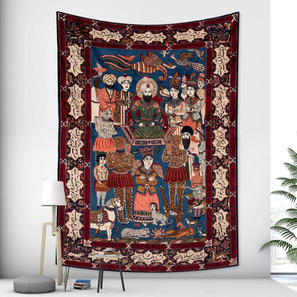 Retro Geometric Mandala Wall Tapestryts yoga mat