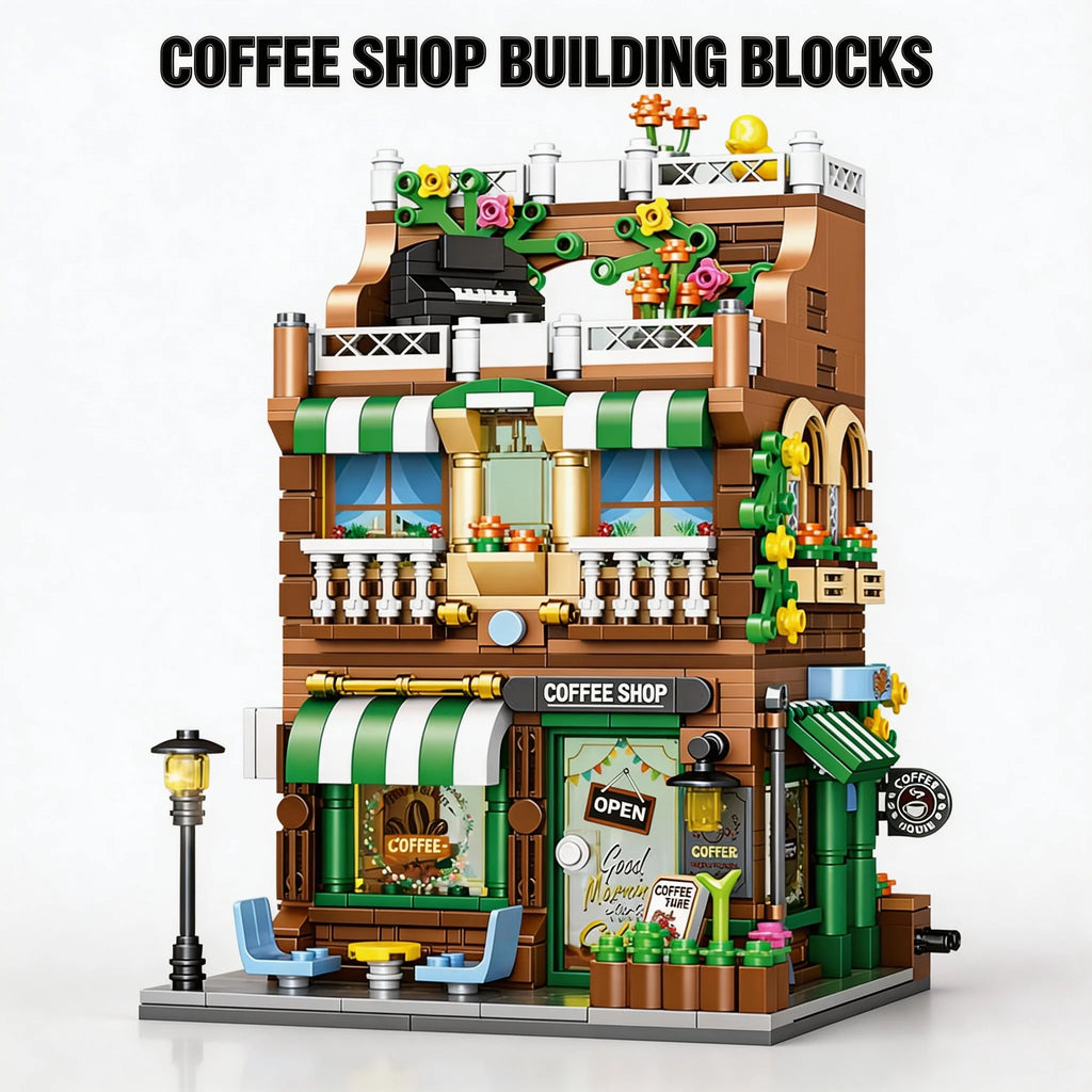 City Street Coffee Shop Modular Building Block Set