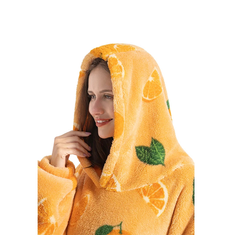 Wearable Sherpa Fleece Blanket Hoodie