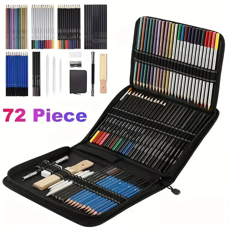 72-Piece Sketch & Drawing Pencil Art Set