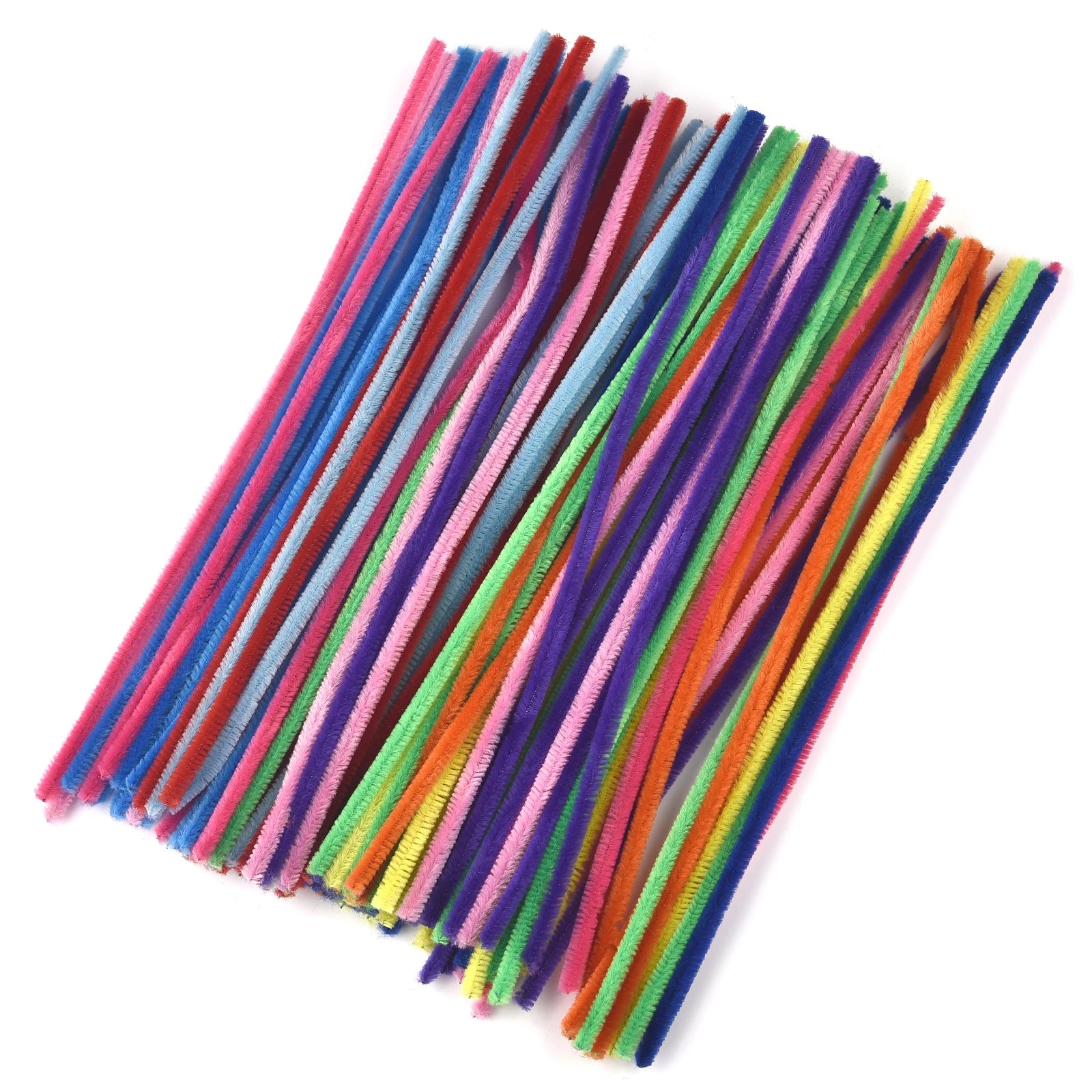100pcs Colorful Chenille Stems – Soft Pipe Cleaners for DIY Crafts | 30cm Twist Plush Wire Sticks for Kids & Creative Hobbies