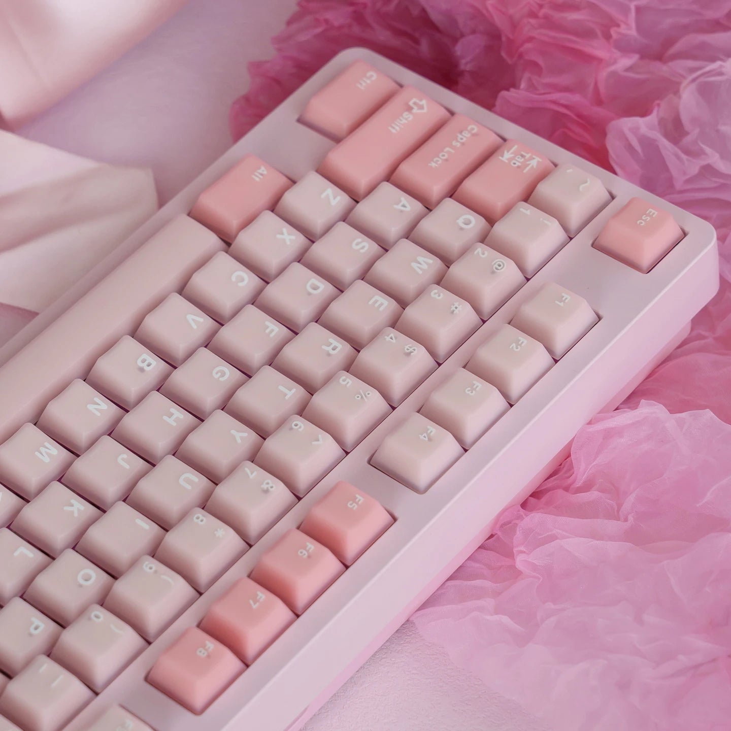 164 Keys Latte Coffee Keycaps Retro Brown Translucent keycaps Cherry Profile Double Shot PBT PC keycap For Mechanical Keyboard