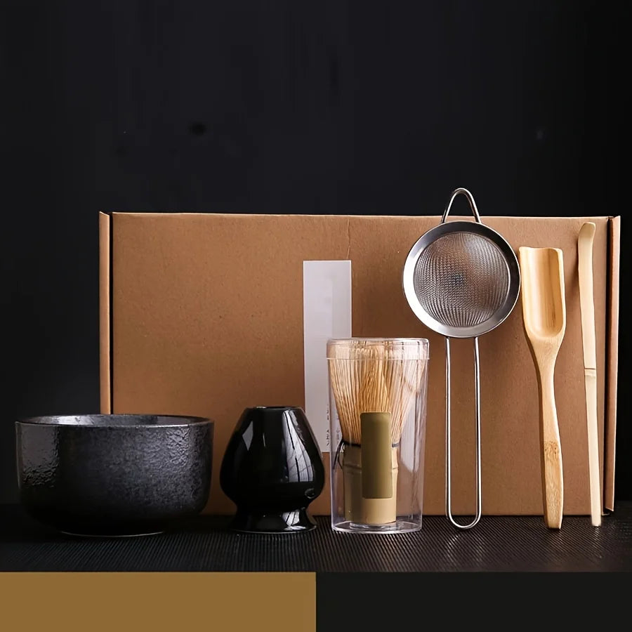 6-Piece Japanese-Style Matcha Bowl Set