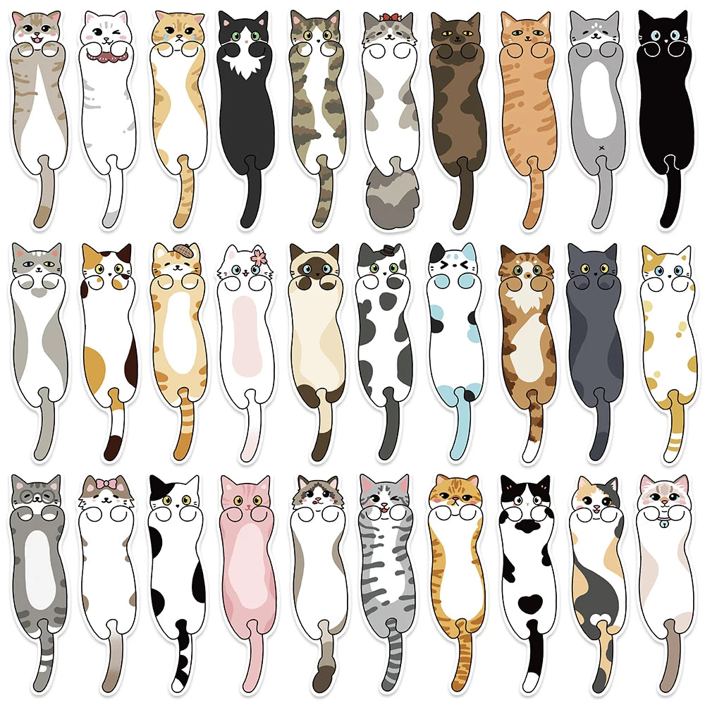 30-Piece Cartoon Cat Bookmark Set
