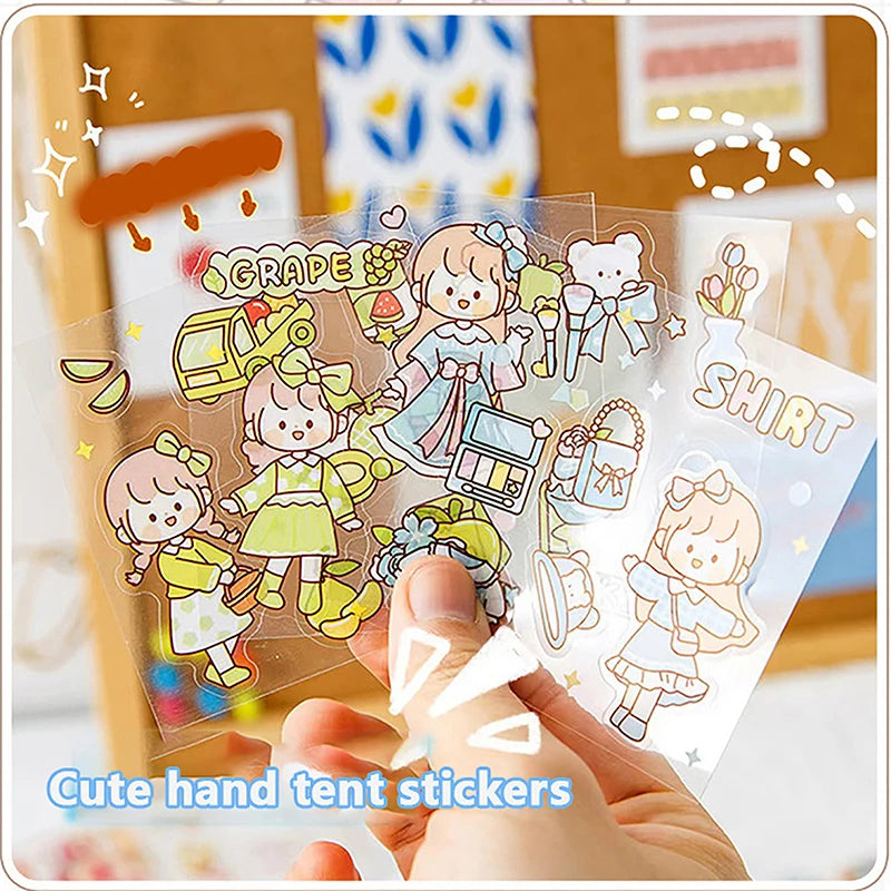 50-Piece Cute Waterproof Sticker Set