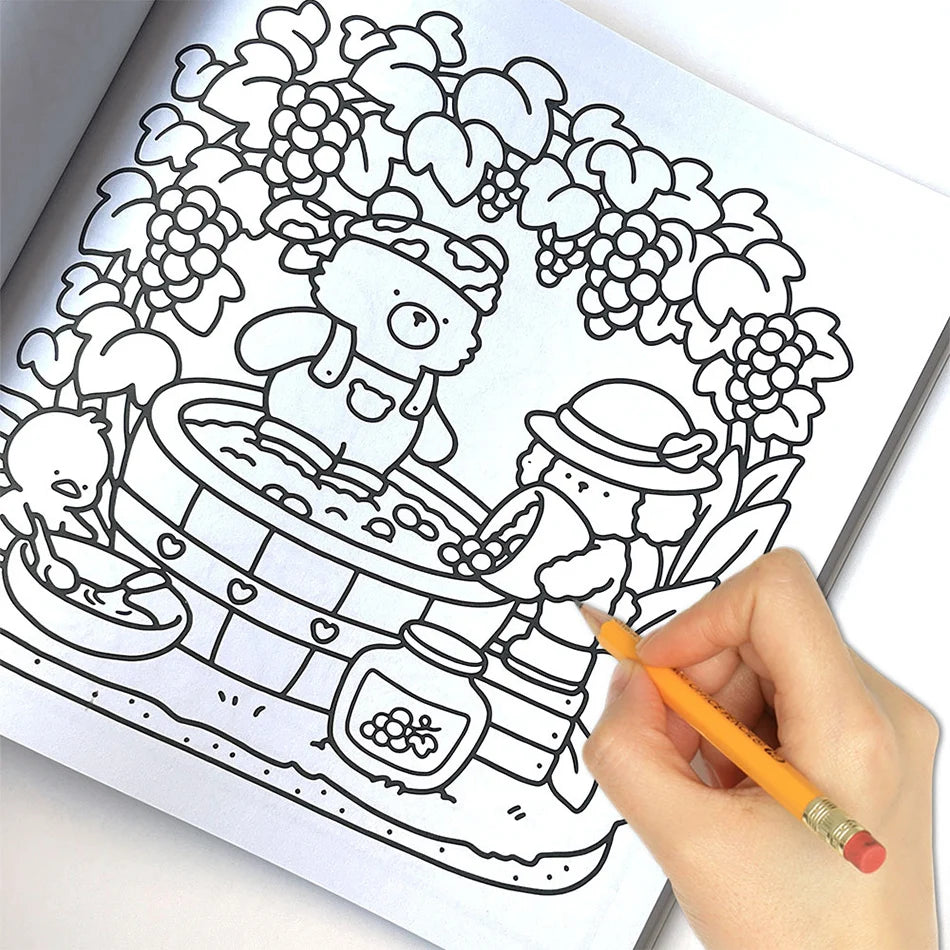Cozy Friends Halloween Coloring Book for Adults & Teens