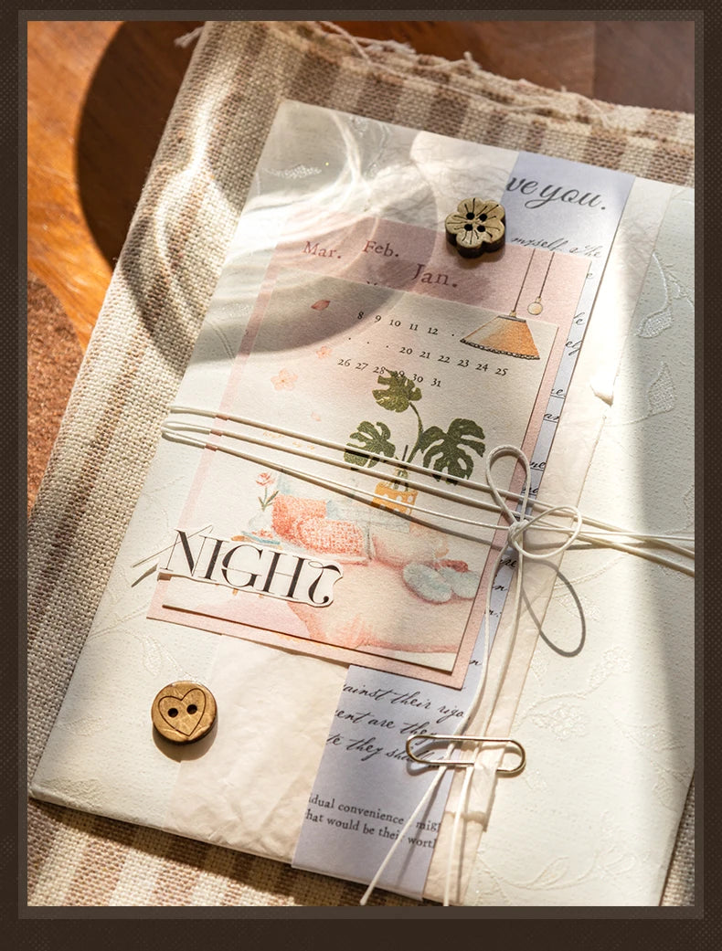 Journal GO 20pcs Time with You Note Pads Creative Warm Journaling Scrapbook Decorative Material Paper Stationery Notes