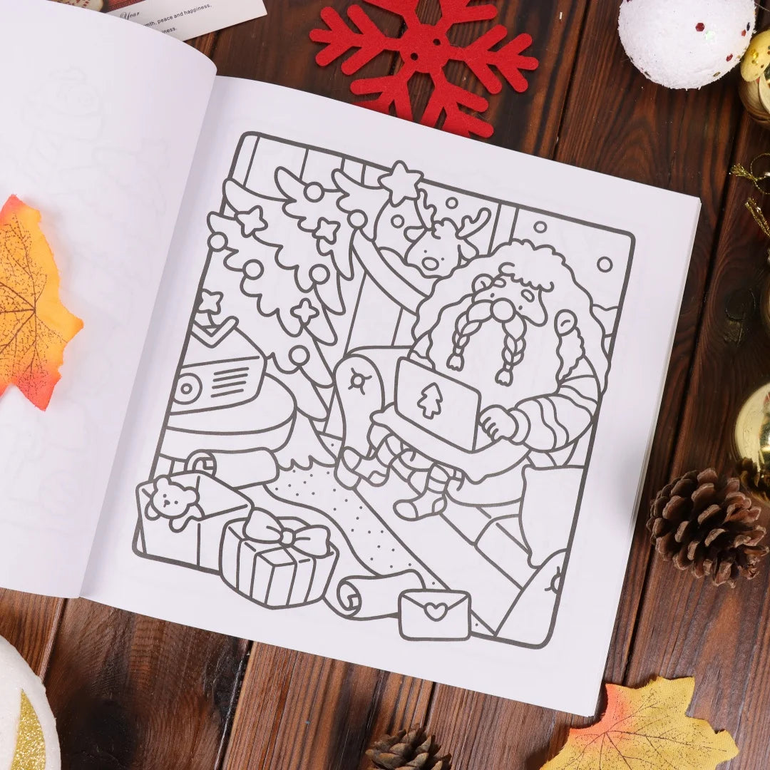 Cozy Christmas Coloring Book for Adults
