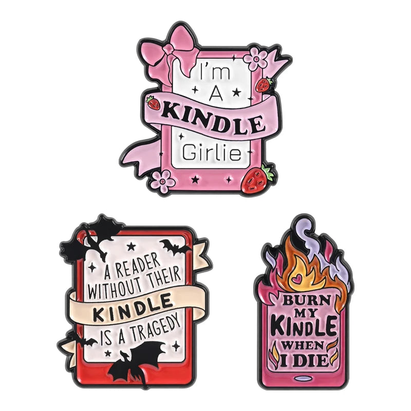 E-Book Reader Enamel Pin