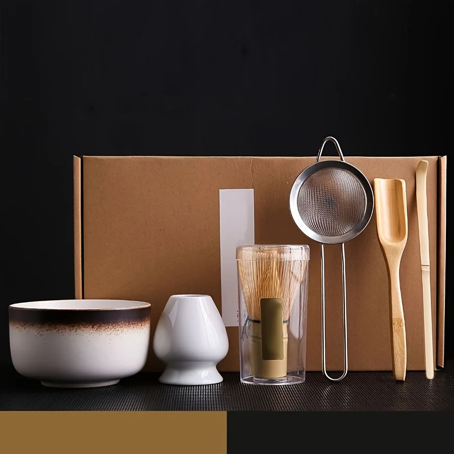 6-Piece Japanese-Style Matcha Bowl Set