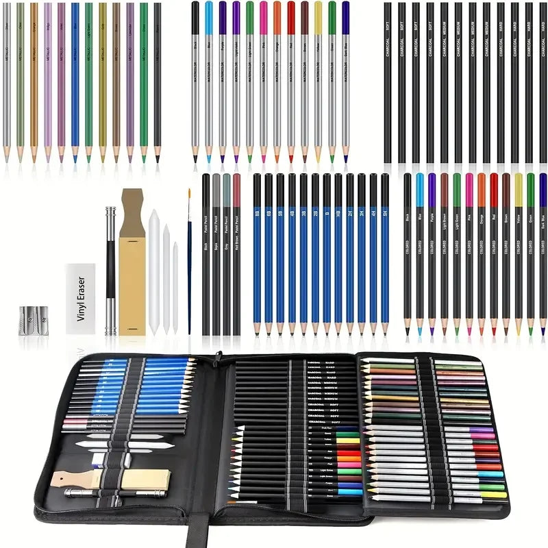 72-Piece Sketch & Drawing Pencil Art Set