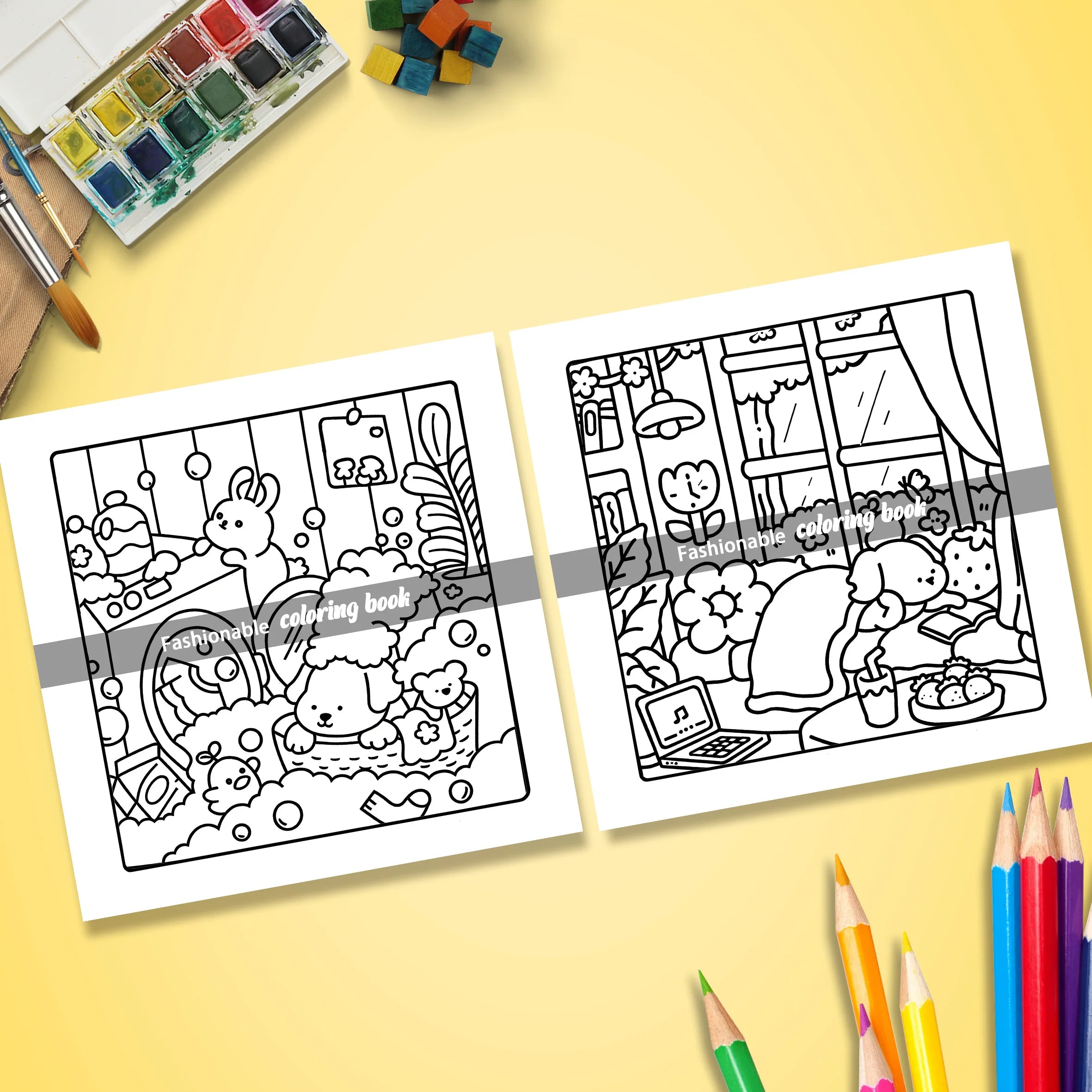 COZY CUTIES: Bold-easy Patterns Coloring Book for Adults Cute Drawing Book