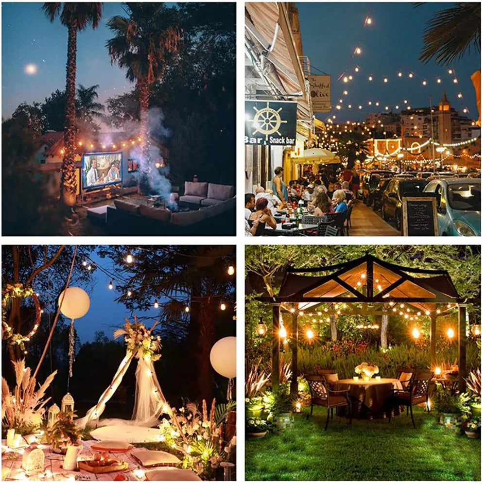 Solar G40 Outdoor String Lights with Remote Controls – LED Shatterproof Globe Bulb IP65 Waterproof Patio Light for Garden Decor