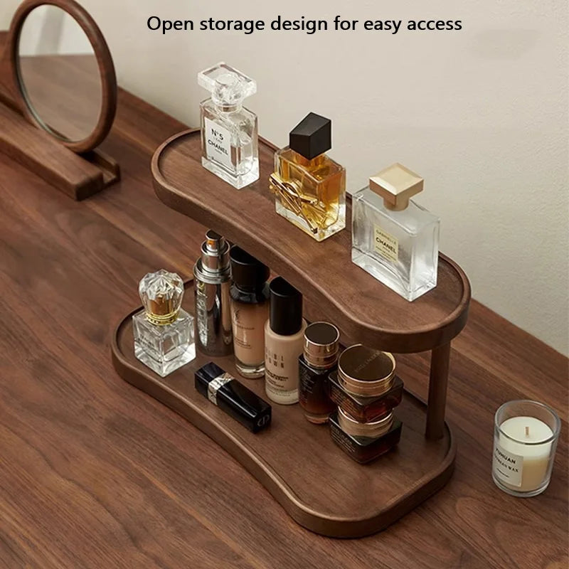 2-Tier Bamboo Vanity & Coffee Bar Organizer