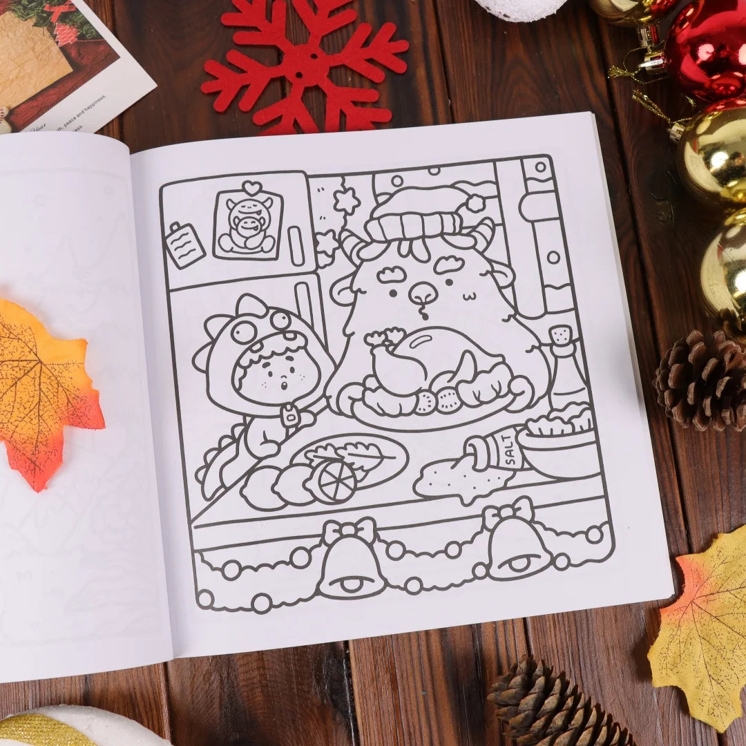 Cozy Christmas Coloring Book for Adults