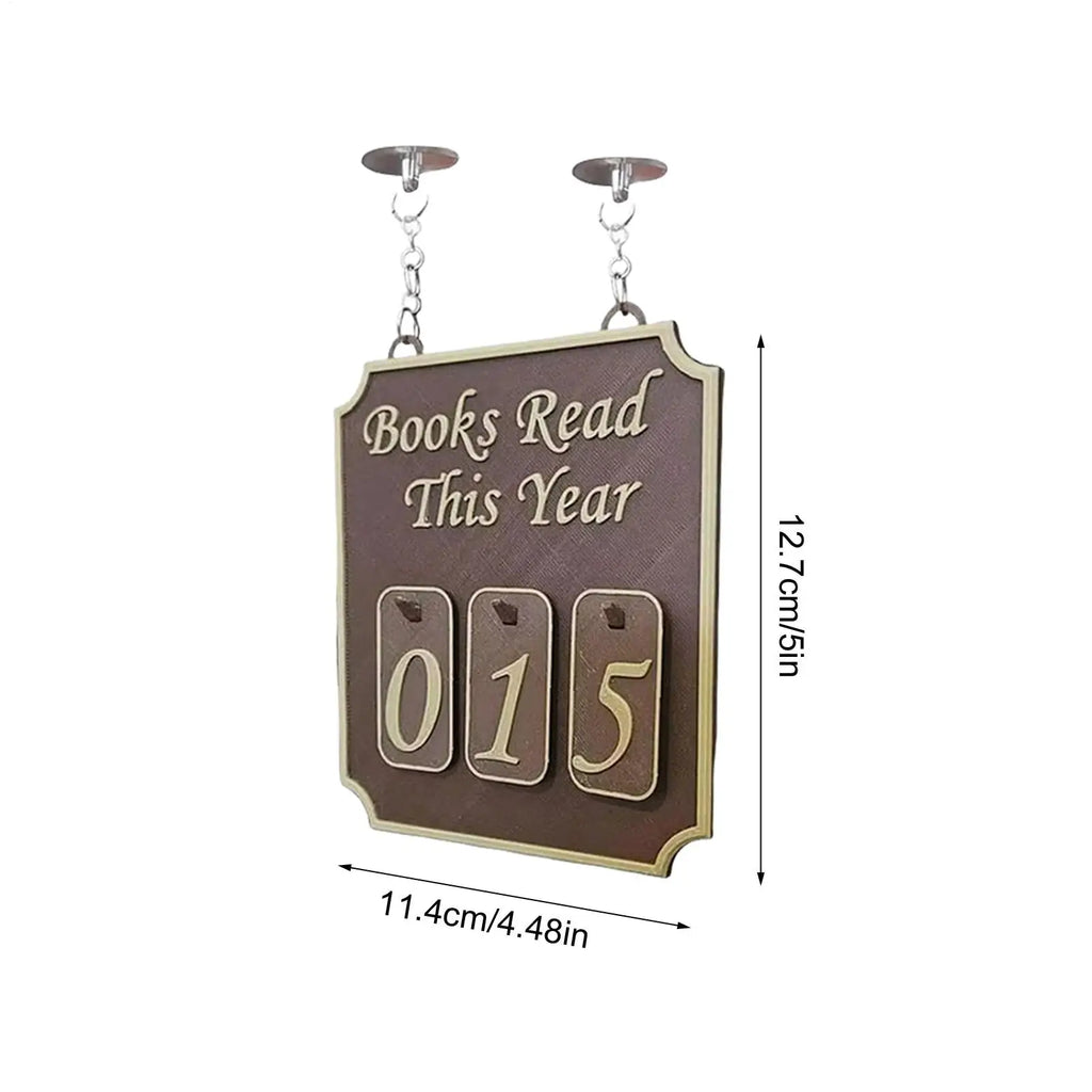 3D Printing Book Shelf Decor Books Read This Year Counter Up To 999 Modern Ornament Study Reader Library Hanging Decorations