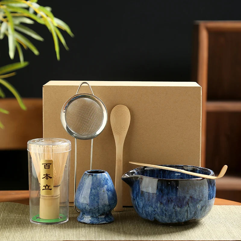 6PCS Japanese Matcha Tea Set – Whisk, Bowl & Accessories for Authentic Tea Rituals