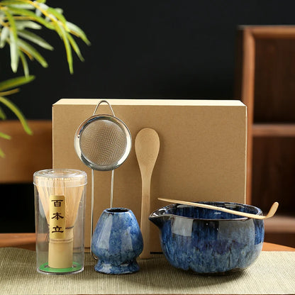 6PCS Japanese Matcha Tea Set – Whisk, Bowl & Accessories for Authentic Tea Rituals