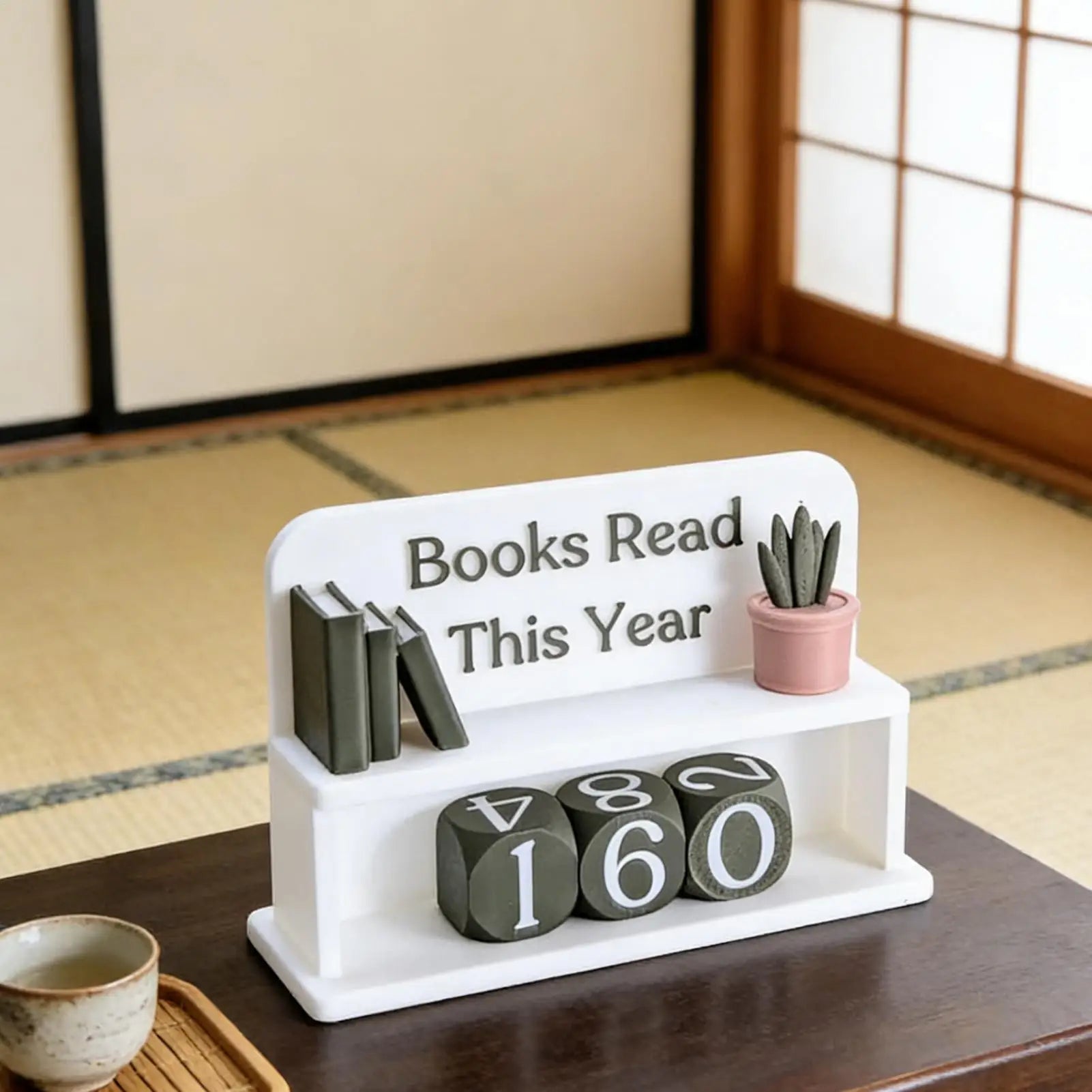 Books Read This Year Counter Bookish Track Shelf Ornament Books Read This Year for Home Librarian Classroom Women Men Kids