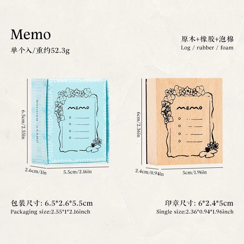 Memo Cat Box Wooden Hand Account Seal Retro Cat Schedule Plan Beech Wood Seal Daily Memo Seal School Supplies Assorted Stamp