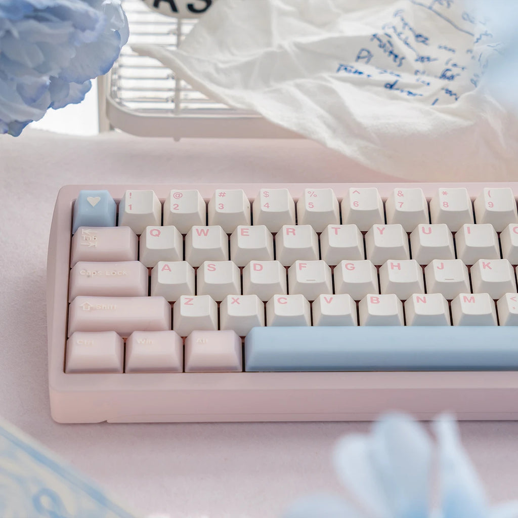 164 Keys Latte Coffee Keycaps Retro Brown Translucent keycaps Cherry Profile Double Shot PBT PC keycap For Mechanical Keyboard