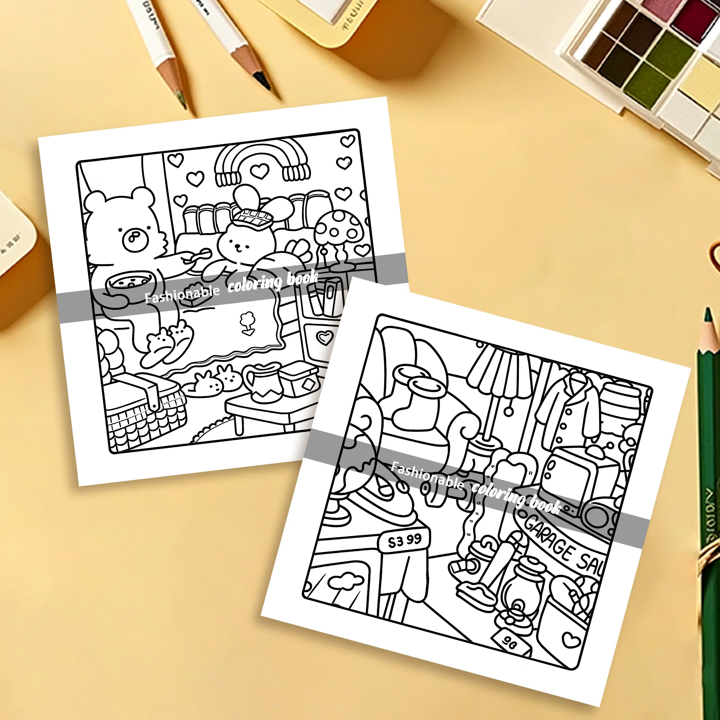 COZY FRIENDS: Coloring Book for Adults Featuring Cute Cozy Daily Activities for Relaxation (Cozy Spaces Coloring)