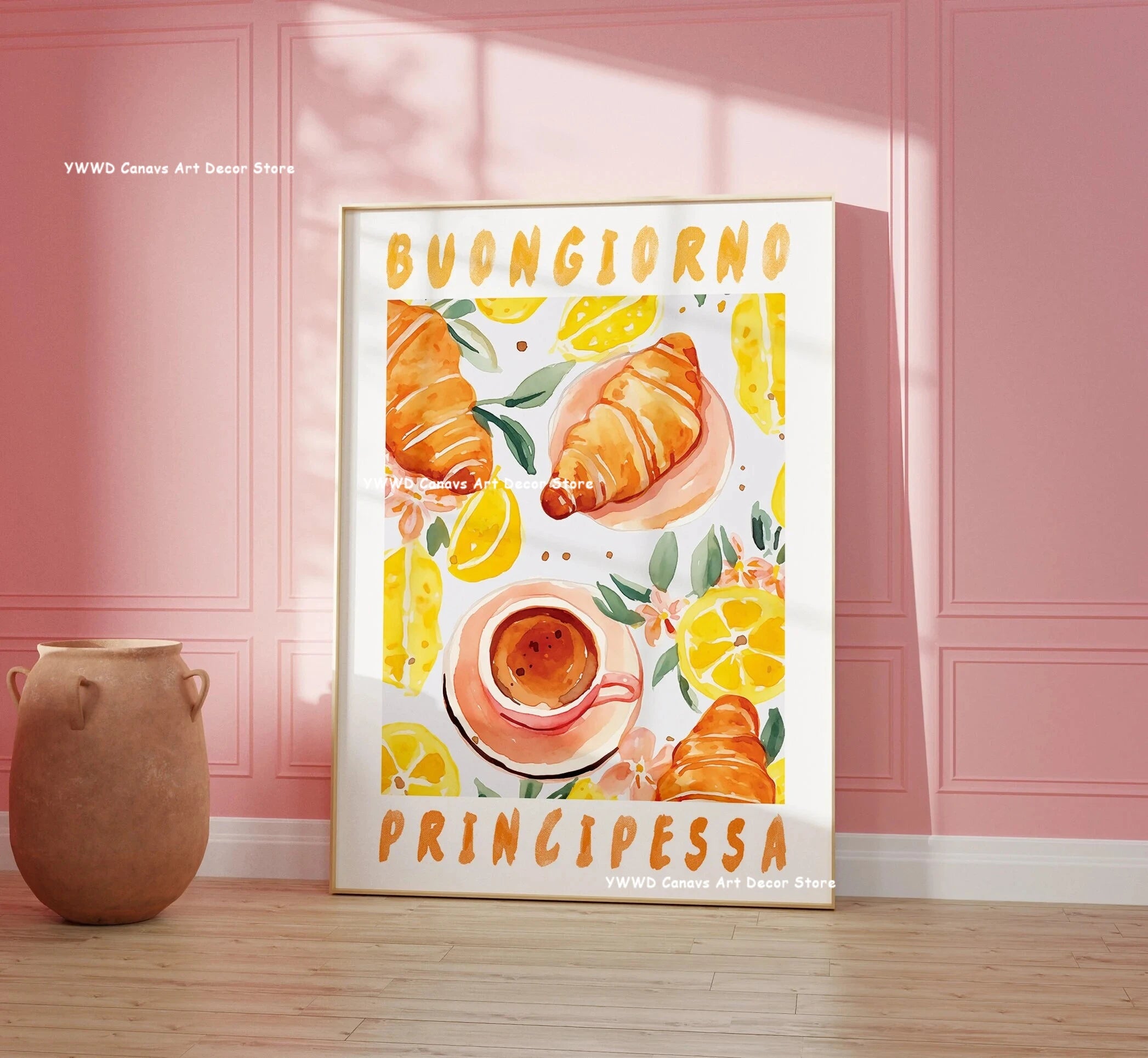 Buongiorno Espresso Canvas Print What Is Tea Food and Beverage Kitchen Wall Art Poster for Modern Living Room Home Decor