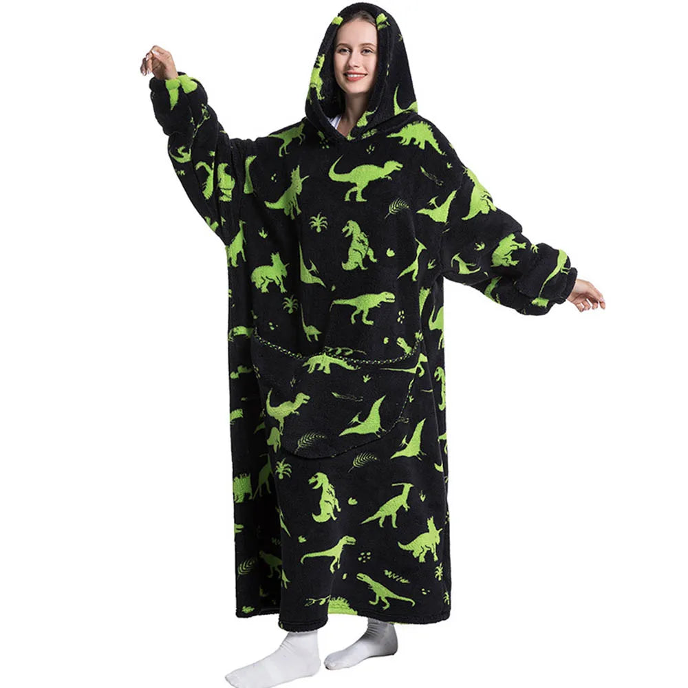 Wearable Sherpa Fleece Blanket Hoodie