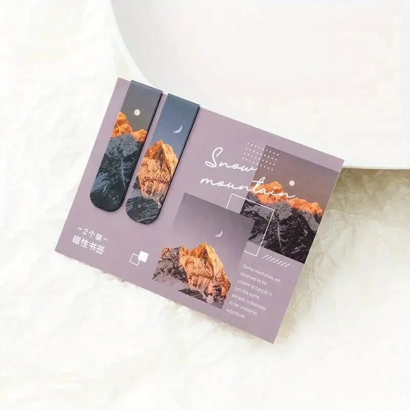 Forest Landscape Magnetic Bookmark Set