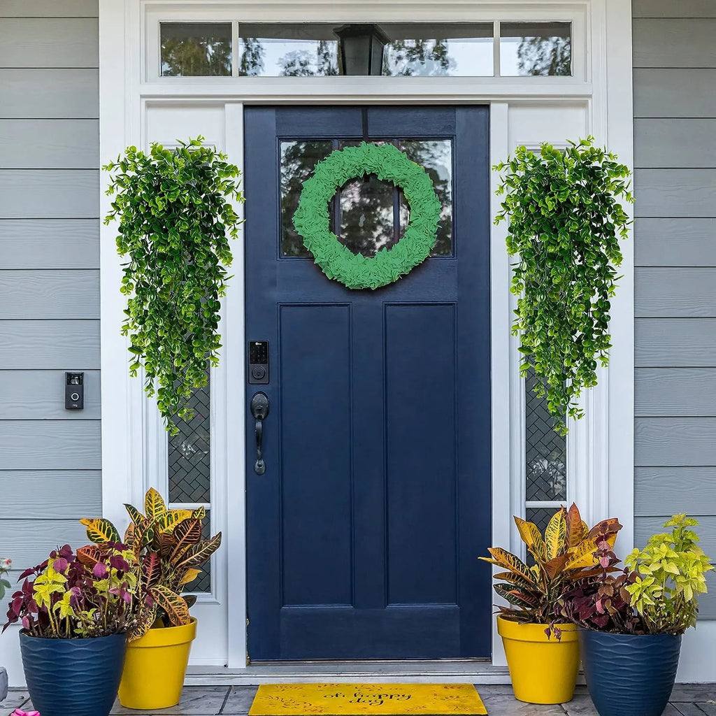 5 Heads 45 Mesh Artificial Plastic Plants Fern Vine – Hot Sale Festival Wreath, Wedding, Home Garden Wall DIY Archway Decoration