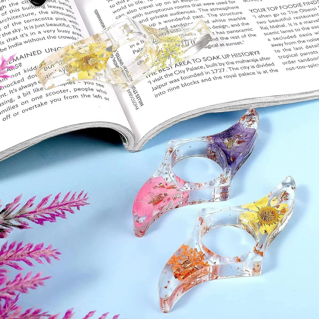 Finger Ring Resin Bookmark