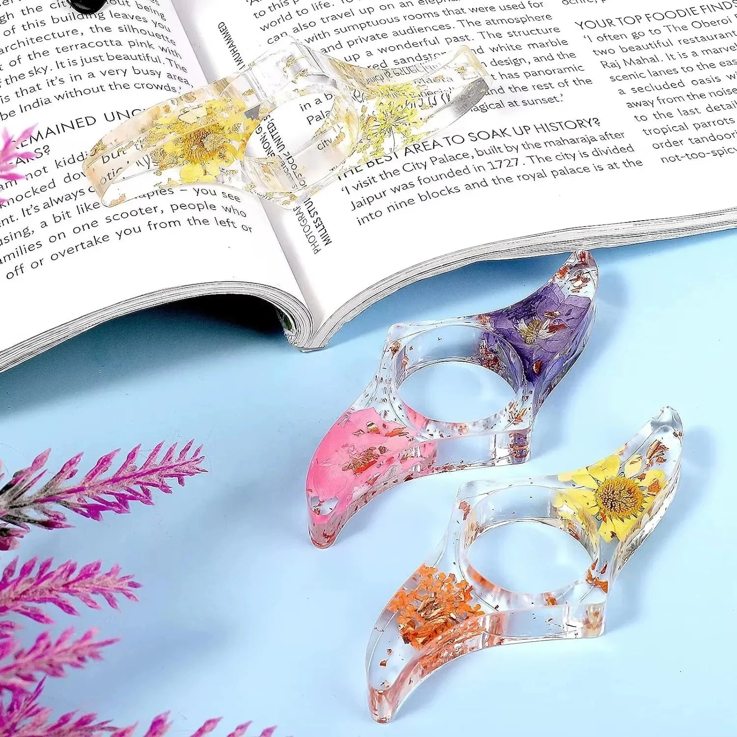 Finger Ring Resin Bookmark