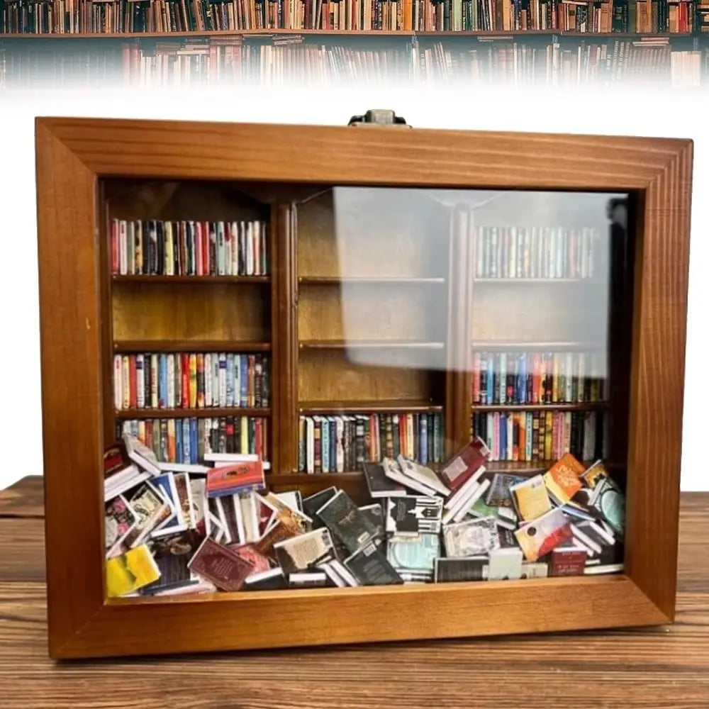 Bookshelf Decor Anxiety Bookshelf Home Desktop Decoration Fidget Toys Bookshelf Sensory Toys Handmade Wooden