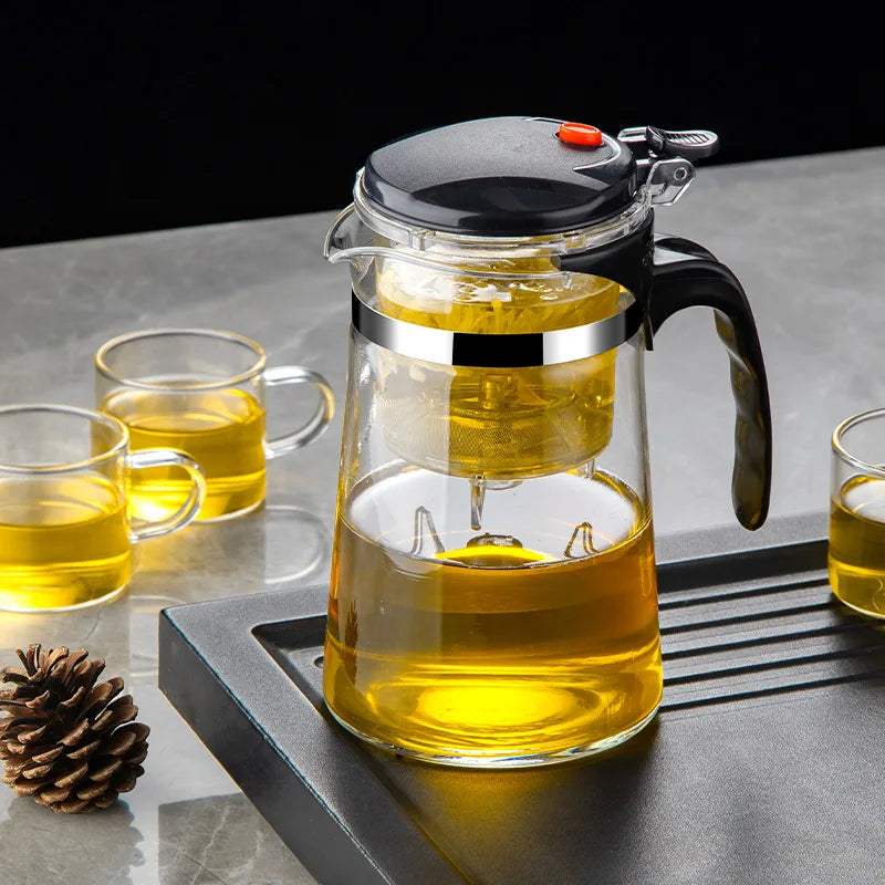 Heat-Resistant Glass Teapot with Built-In Infuser – Perfect for Loose Leaf & Blooming Teas