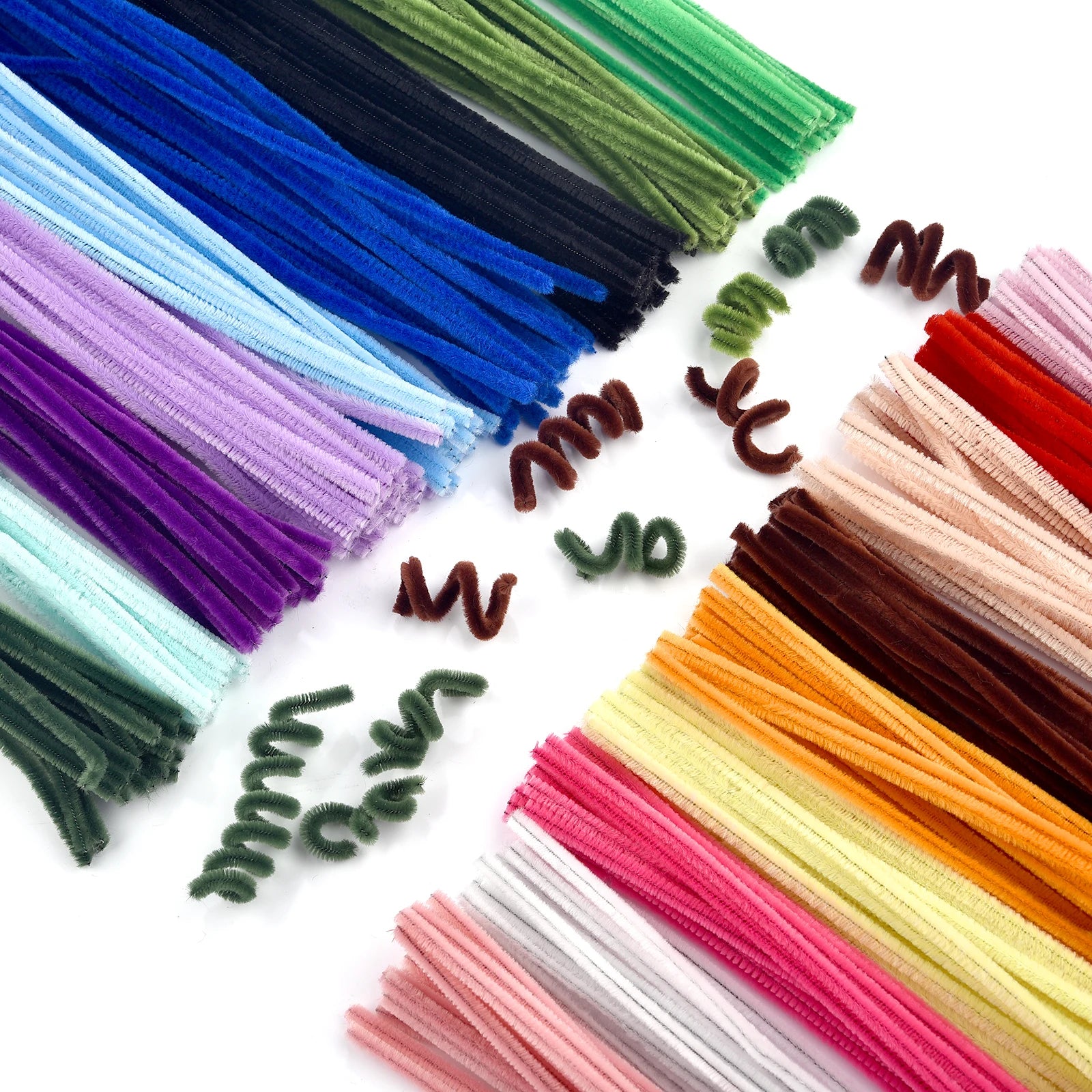 100pcs Colorful Chenille Stems – Soft Pipe Cleaners for DIY Crafts | 30cm Twist Plush Wire Sticks for Kids & Creative Hobbies