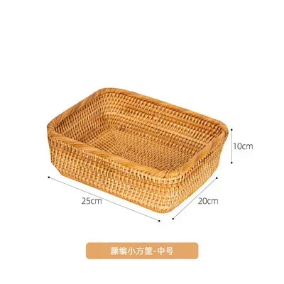 Rattan Bamboo Woven Storage Basket