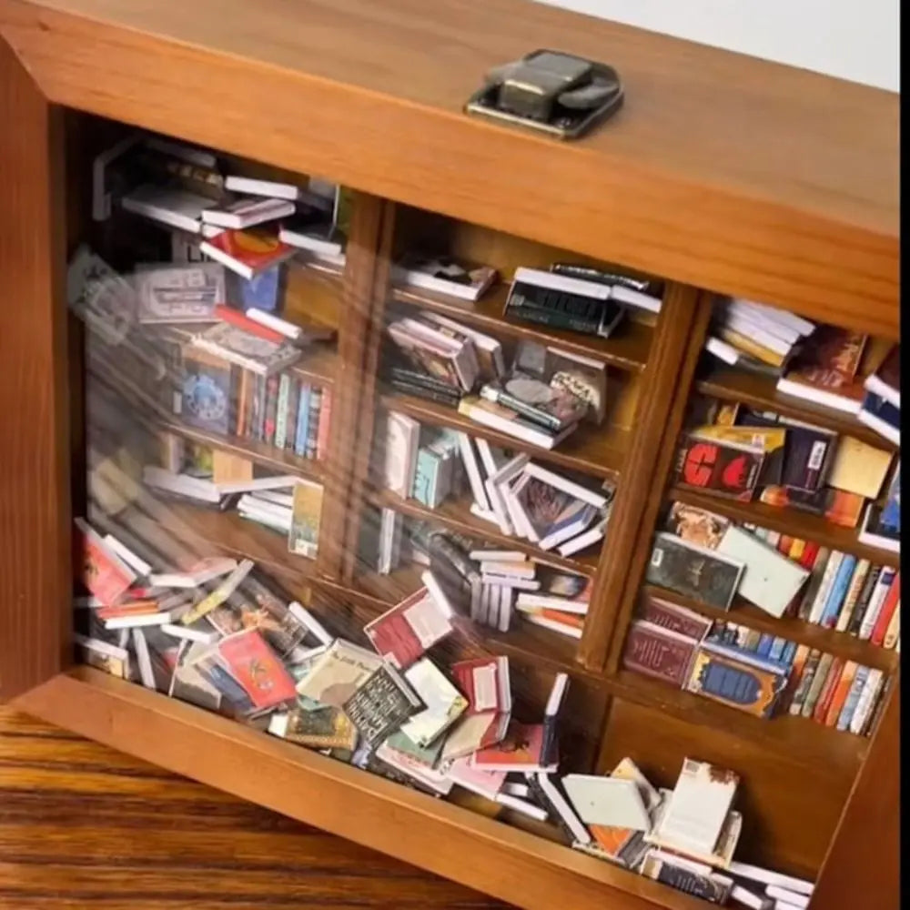 Bookshelf Decor Anxiety Bookshelf Home Desktop Decoration Fidget Toys Bookshelf Sensory Toys Handmade Wooden