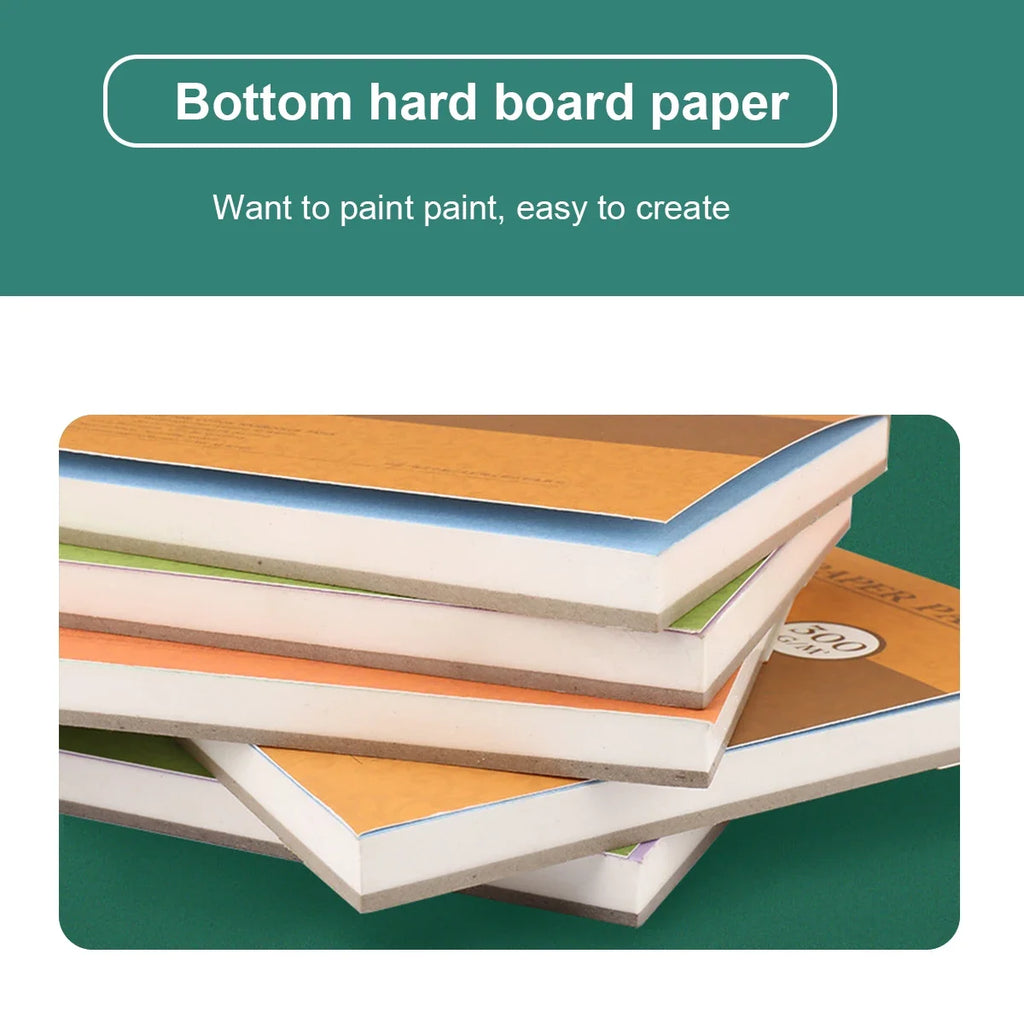 100% Cotton Watercolor Paper Pad – 300gsm Artist Painting Book | Cold & Hot Press Textures | 20-Sheet Sealed Pad (32K & 16K Sizes)