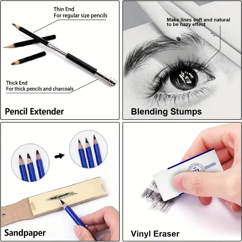 72-Piece Sketch & Drawing Pencil Art Set