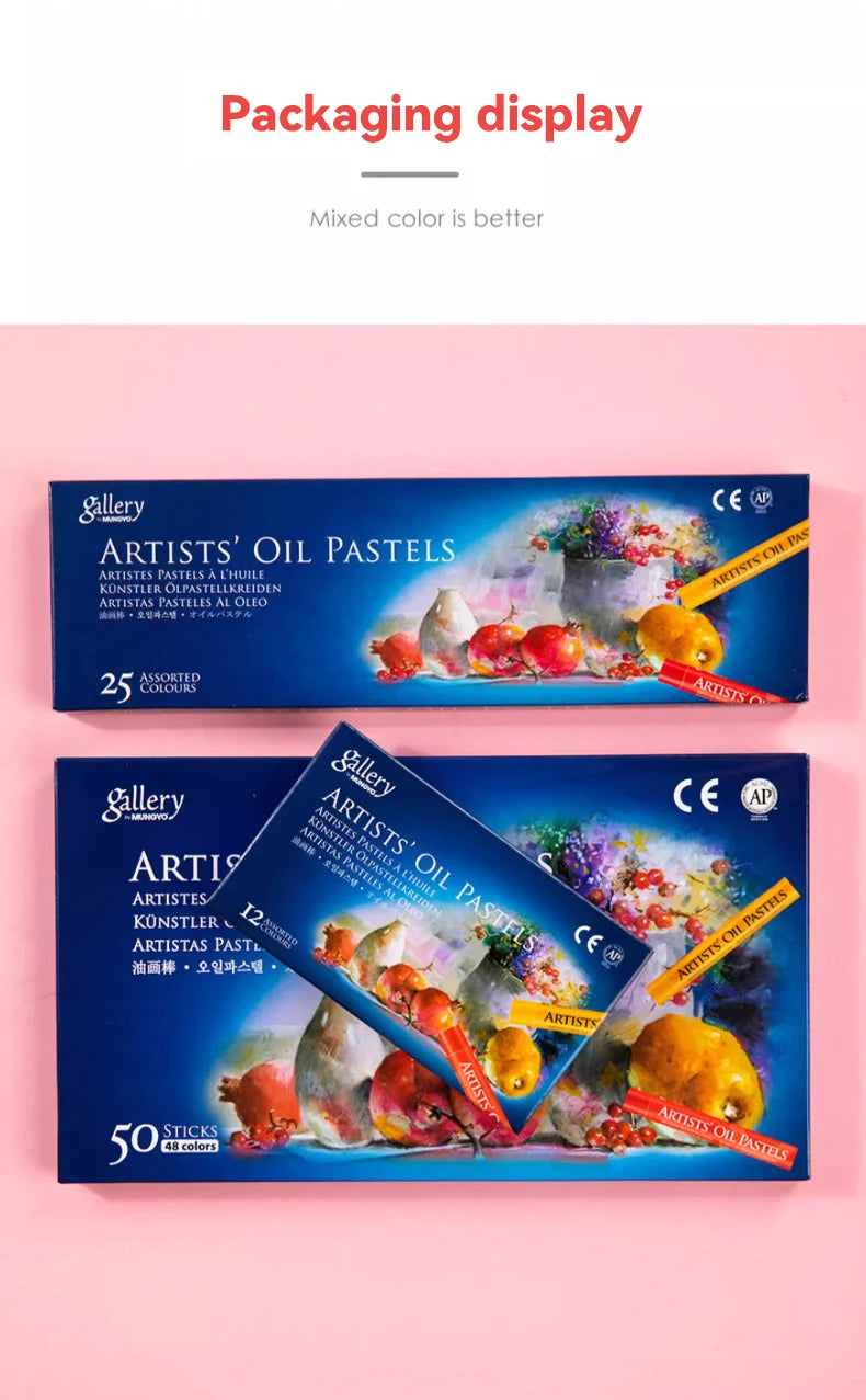 Soft Oil Pastels Set (12/25/48 Colors)